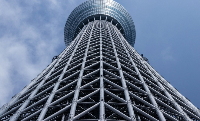 Grey tower symbolizing Tower of Babel